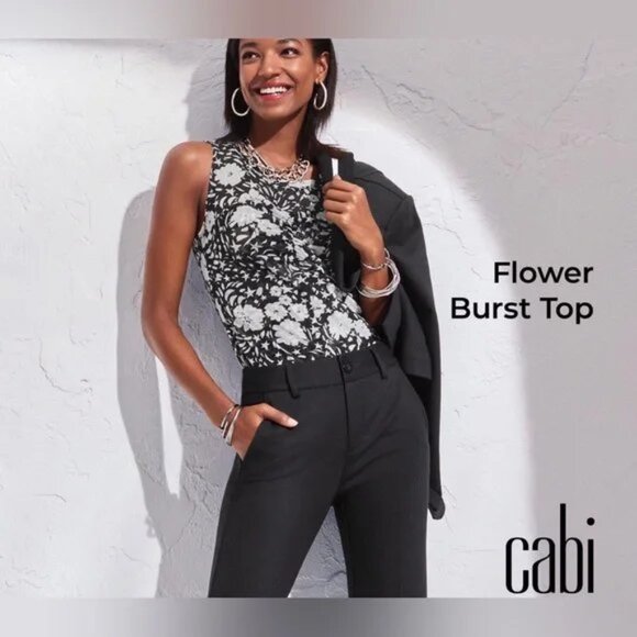 CAbi Tops Cabi 65 Flower Burst Floral Topsize Xxs Poshmark